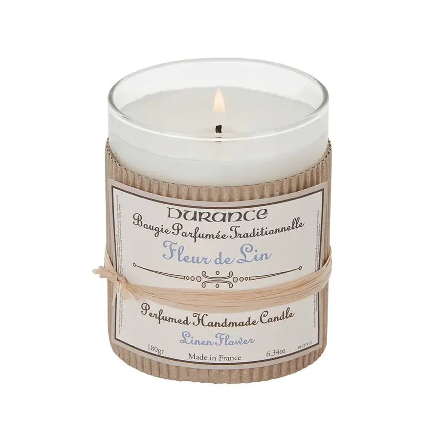 Durance Linen Flower aromatic candle 180 gr