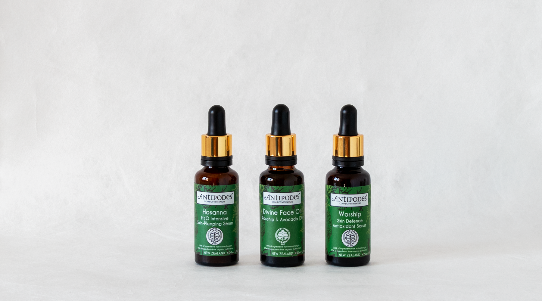 Productos cosméticos de la marca Antipodes