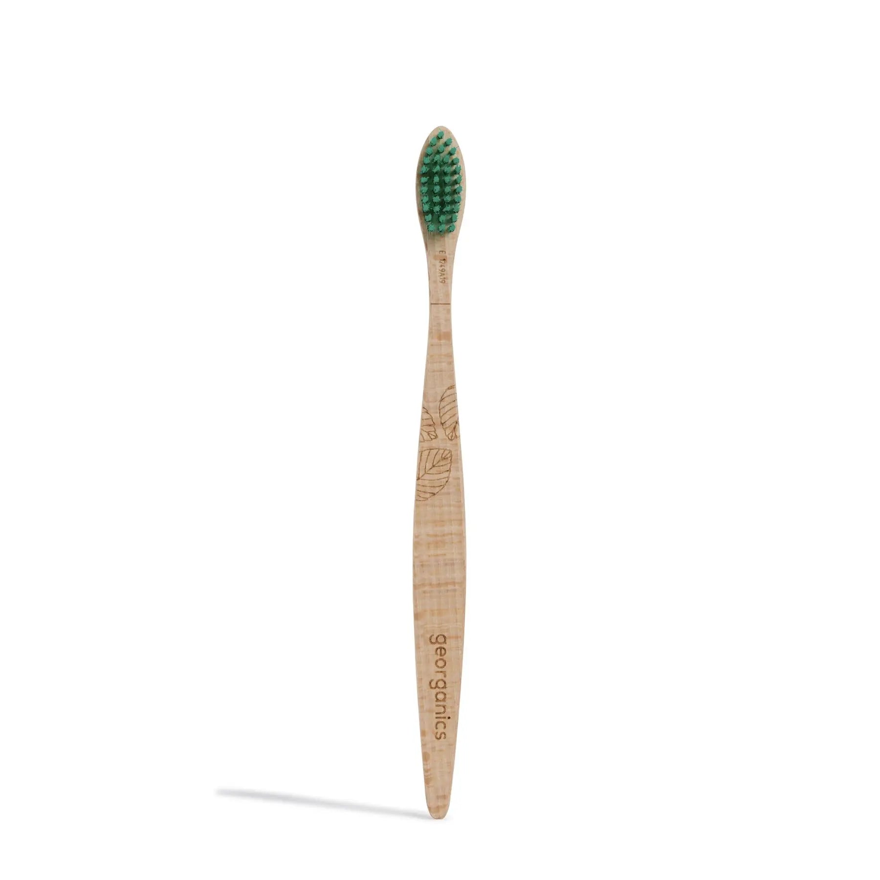 Medium adult beech wood toothbrush