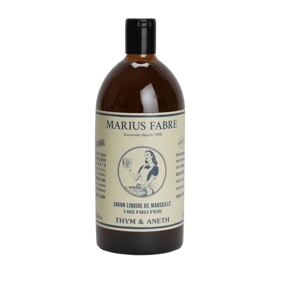 Marseille liquid soap with Thyme and Dill - 1 Liter