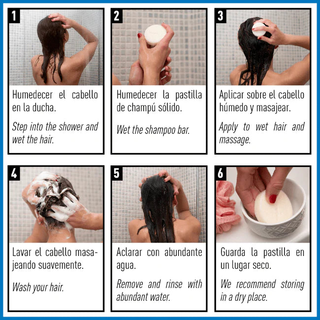 Cómo usar correctamente el champú sólido